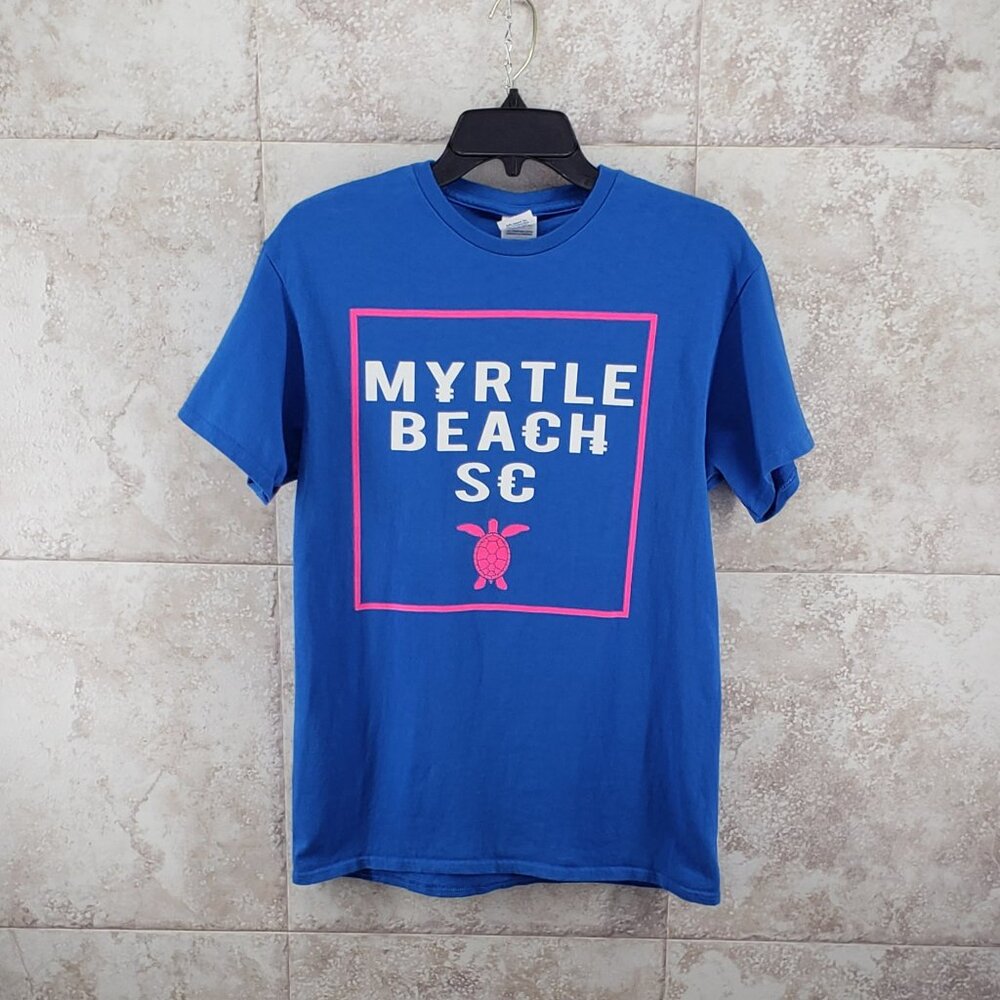 Adult Delta Myrtle Beach SC Graphic Print Pre Shrunk Short Sleeve T Shirt Size M